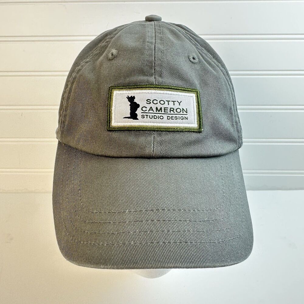 Titleist Scotty Cameron Studio Design Hat Green Dog Patch Golf Cap DISTRESSED
